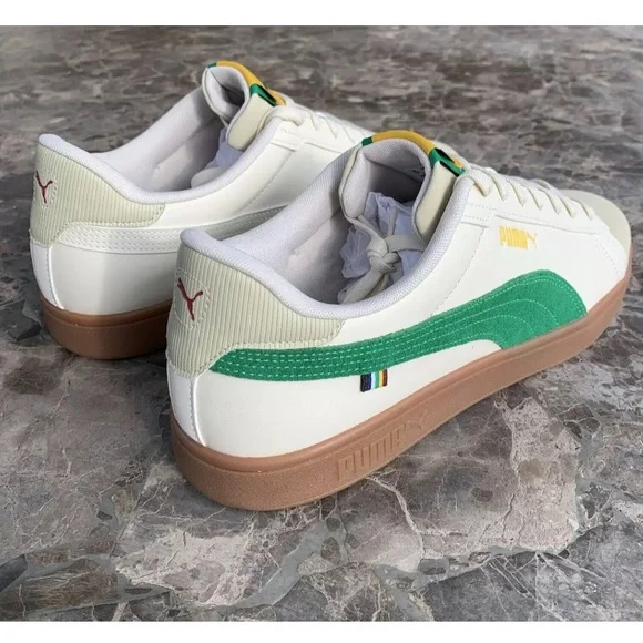 NWOB Puma Smash 3.0 Football24 Mens Trainers Alpine White Green Shoes 39614701 - Picture 10 of 12